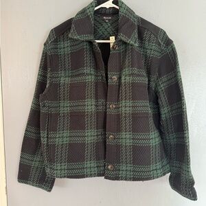 Madewell Flannel Boxy Shirt Jacket in Plaid